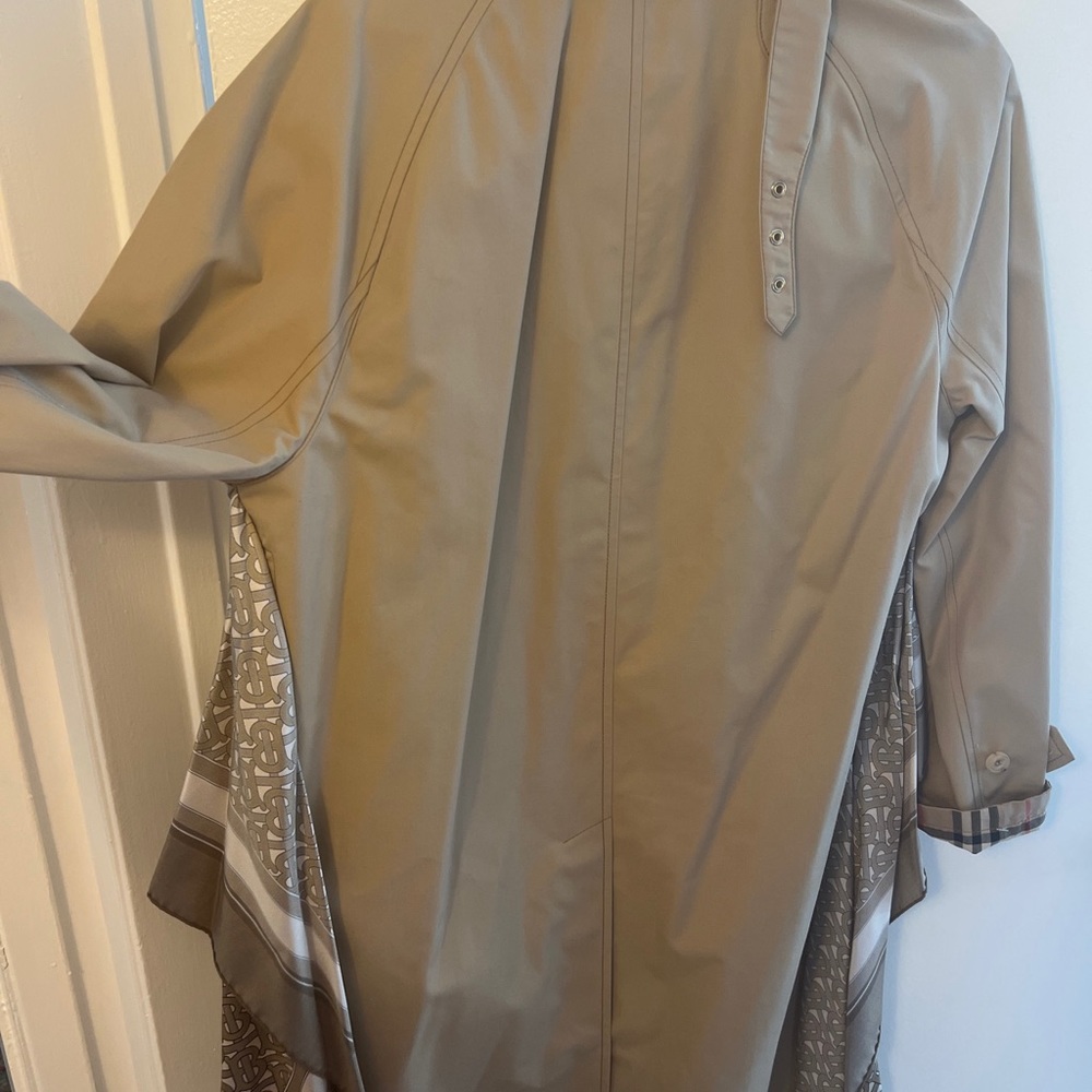 Women's BURBERRY London Long Trench Coat Double Breasted Jacket ENGLAND US 6 - Picture 9 of 13